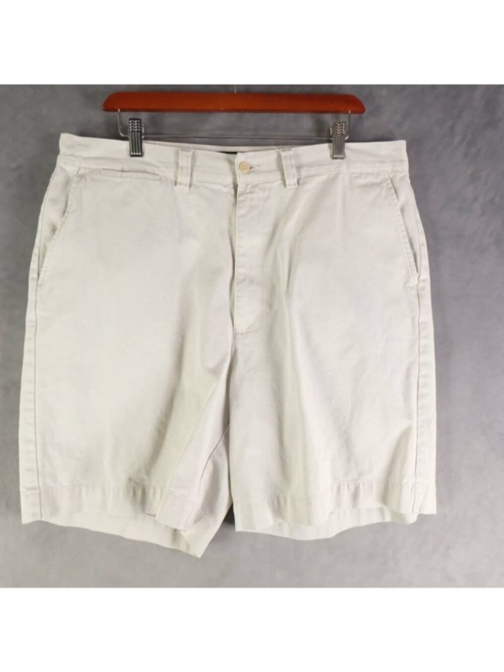 Polo by Ralph Lauren Shorts Mens 36 Off White Solid Classic Fit Chino Short